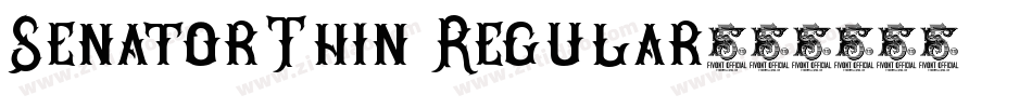 SenatorThin Regular字体转换